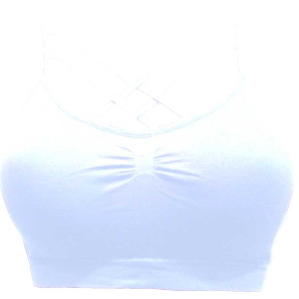 White double X cross padded Bralette